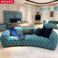 【精品】千匠一品 现代轻奢风格 布艺面料+高密度海绵+实木框架 时尚大气沙发W902-J