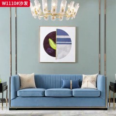 【精品】千匠一品 现代轻奢风格 布艺面料+高密度海绵+实木框架+五金脚架 时尚大气沙发W1110-J