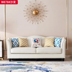 【精品】千匠一品 现代轻奢风格 布艺面料+高密度海绵+实木框架+实木脚 时尚大气沙发W878-J