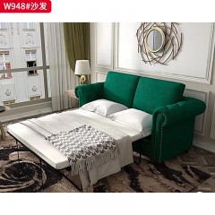 【精品】千匠一品 现代轻奢风格 布艺面料+高密度海绵+实木框架+五金底座 时尚大气沙发W948-J