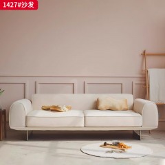千匠一品 现代风格 仿真皮+高密度海绵+实木框架+五金脚 时尚大气沙发1427-J