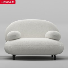 【精品】千匠一品 现代轻奢风格 羊羔绒面料+高密度海绵+实木框架 时尚大气沙发1392-L