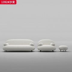 【精品】千匠一品 现代轻奢风格 羊羔绒面料+高密度海绵+实木框架 时尚大气沙发1392-L