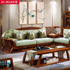 千匠一品 中式风格 刺猬紫檀红木 时尚大气沙发GC-801-L
