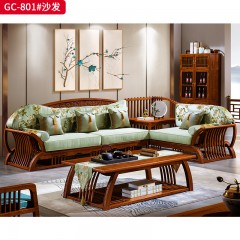 千匠一品 中式风格 刺猬紫檀红木 时尚大气沙发GC-801-L