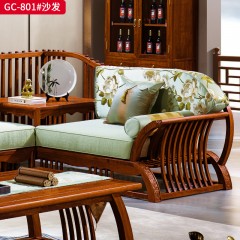 千匠一品 中式风格 刺猬紫檀红木 时尚大气沙发GC-801-L