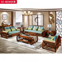 千匠一品 中式风格 刺猬紫檀红木 时尚大气沙发GC-803-L