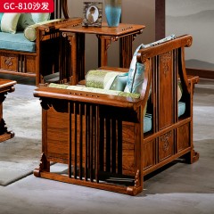 千匠一品 中式风格 刺猬紫檀红木 时尚大气沙发GC-810-L