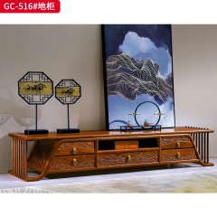 千匠一品 中式风格 刺猬紫檀红木 时尚大气地柜GC-516-L