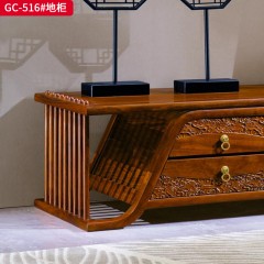 千匠一品 中式风格 刺猬紫檀红木 时尚大气地柜GC-516-L
