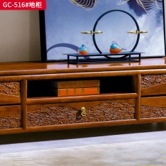 千匠一品 中式风格 刺猬紫檀红木 时尚大气地柜GC-516-L