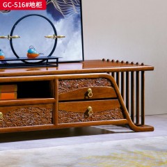 千匠一品 中式风格 刺猬紫檀红木 时尚大气地柜GC-516-L