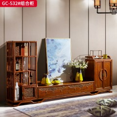 千匠一品 中式风格 刺猬紫檀红木 时尚大气组合柜GC-532-L
