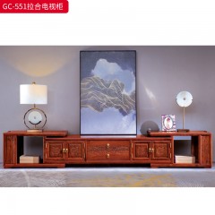 千匠一品 中式风格 国际红木刺猬紫檀 时尚大气拉合电视柜GC-551-L