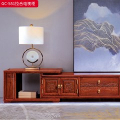 千匠一品 中式风格 国际红木刺猬紫檀 时尚大气拉合电视柜GC-551-L