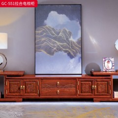 千匠一品 中式风格 国际红木刺猬紫檀 时尚大气拉合电视柜GC-551-L