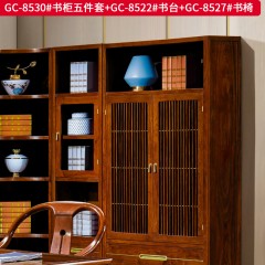 千匠一品 中式风格 国标红木刺猬紫檀 时尚优雅书柜GC-8530 书台GC-8522 书椅GC-8527-J