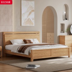 【特价产品】千匠一品 北欧风格 主材白蜡木实木+实木床板 时尚大气床B3150  B3139-L