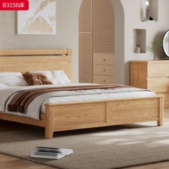 【特价产品】千匠一品 北欧风格 主材白蜡木实木+实木床板 时尚大气床B3150  B3139-L