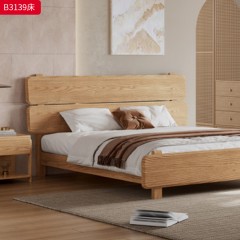【特价产品】千匠一品 北欧风格 主材白蜡木实木+实木床板 时尚大气床B3150  B3139-L