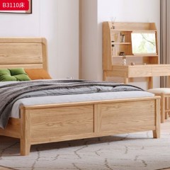 【特价产品】千匠一品 北欧风格 主材白蜡木实木+实木床板 时尚大气床B3110-L