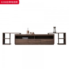 【特价产品】千匠一品 中式风格 南美进口胡桃木 时尚优雅电视柜6335/6336-J