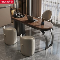 【特价产品】千匠一品 现代风格 面板全实木复合+框架为高强度碳素钢烤漆 时尚大气茶台RH06#-J