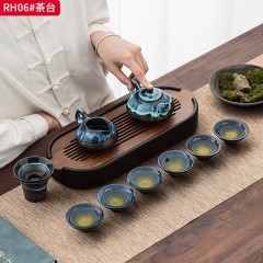 【特价产品】千匠一品 现代风格 面板全实木复合+框架为高强度碳素钢烤漆 时尚大气茶台RH06#-J