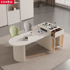 【特价产品】千匠一品 现代风格 岩板+坂木结合 时尚大气茶台839-L