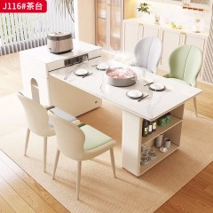 【特价产品】千匠一品 现代风格 岩板+坂木结合 时尚大气茶台J116-L