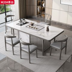 【特价产品】千匠一品 现代风格 岩板+碳素钢 时尚大气茶台M20-L