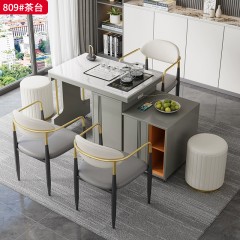 【特价产品】千匠一品 现代风格 岩板+板木结合 时尚大气茶台809#-J