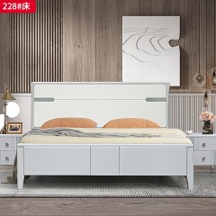【特价产品】千匠一品 现代风格 橡木框架+坂木结合+桉木芯床边+月牙结构+七根松木床子 时尚简约床221 228 229-L
