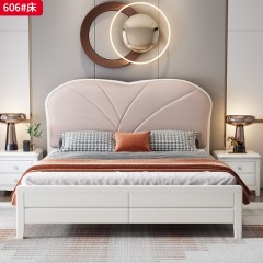 【特价产品】千匠一品 现代风格 科技布+高回弹海绵+橡木框架+坂木结合+桉木芯床边+月牙结构+七根松木床子 时尚简约床602 -1 606 206-L