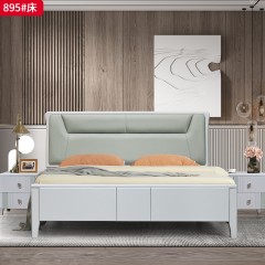 【特价产品】千匠一品 现代风格 猫抓布+高密度海绵+橡木框架+板木结合+桉木芯床边+月牙结构+气根送床子 时尚简约床891 895 896 899-J