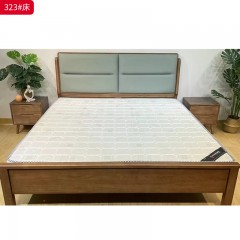 【特价产品】千匠一品 北欧风格 进口橡木+硅胶皮+高密度海绵+芬兰松静音床板 时尚简约床320#/321#/322#/323#-J