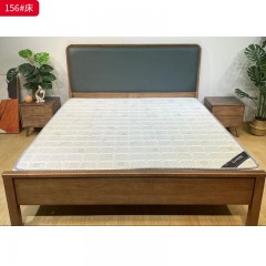 【特价产品】千匠一品 北欧风格 进口樟木+优质皮艺面料+高密度海绵+高密度海绵+橡木皮桉木床母+芬兰松床子 时尚简约床156#/157#-J