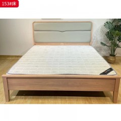 【特价产品】千匠一品 北欧风格 进口樟木+优质皮艺面料+高密度海绵+橡木皮桉木床母+芬兰松床子 时尚简约床151 152 153 155-J