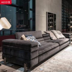 千匠一品 现代风格 布艺+实木框架+高密度回弹海绵+五金脚 时尚大气沙发A63-J