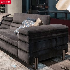千匠一品 现代风格 布艺+实木框架+高密度回弹海绵+五金脚 时尚大气沙发A63-J