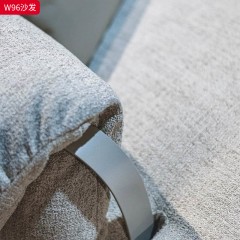 千匠一品 现代风格 优质皮 布艺面料+实木框架+高密度回弹海绵 时尚大气沙发W96-J
