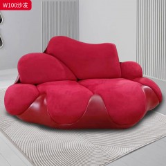 千匠一品 现代风格 磨砂布+玻璃钢+高密度回弹海绵 时尚大气沙发W100-J