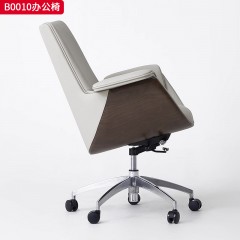 千匠一品 办公风格 优质西皮+多层实木板+高回弹海绵+高级双功能底盘+三级电镀气杆+铝合金高脚+电镀卡簧PU轮 时尚简约办公椅B0010-J
