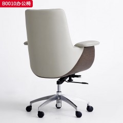 千匠一品 办公风格 优质西皮+多层实木板+高回弹海绵+高级双功能底盘+三级电镀气杆+铝合金高脚+电镀卡簧PU轮 时尚简约办公椅B0010-J