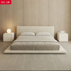 ●千匠一品 意式风格 舒适柔软磨砂布+高密度回弹海绵 时尚优雅床001-1-L