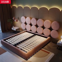 ●千匠一品 意式风格 高密度丝光绒布面料+东亚高弹海绵填充+俄罗斯落叶松内架+俄罗斯松木排骨条 时尚优雅床1018-L