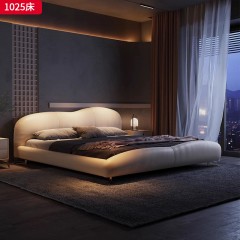 ●千匠一品 意式风格 意大利nappa头层牛皮+东亚高弹海绵填充+俄罗斯落叶松内架+俄罗斯松木排骨架 时尚优雅床1025-L
