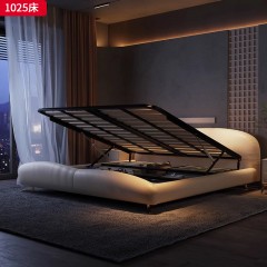 ●千匠一品 意式风格 意大利nappa头层牛皮+东亚高弹海绵填充+俄罗斯落叶松内架+俄罗斯松木排骨架 时尚优雅床1025-L