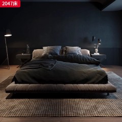 ●千匠一品 意式风格 绒感磨砂科技布面料+西伯利亚羽绒+丝绵填充+俄罗斯松木框架+松木排骨架 时尚优雅床2047-L