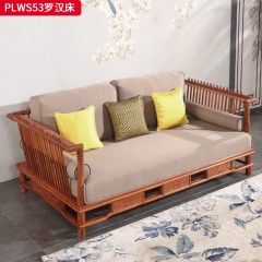 ●千匠一品 红木风格 刺猬紫檀木  大果紫檀木 时尚大气床PLWS53-L